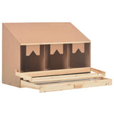 Vidaxl Chicken Shelter 3 compartiments 93x40x65 cm Pine solide