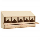 Vidaxl chicken shelter 5 compartments 117x33x54 cm solid pine