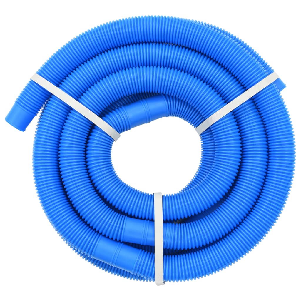 Vidaxl swimming pool hose with clamps 38 mm 6 m blue