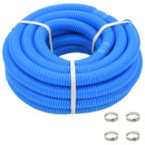 Vidaxl swimming pool hose with clamps 38 mm 12 m blue