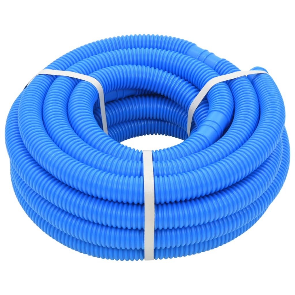 Vidaxl swimming pool hose with clamps 38 mm 12 m blue