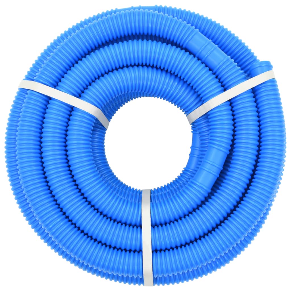 Vidaxl swimming pool hose with clamps 38 mm 12 m blue