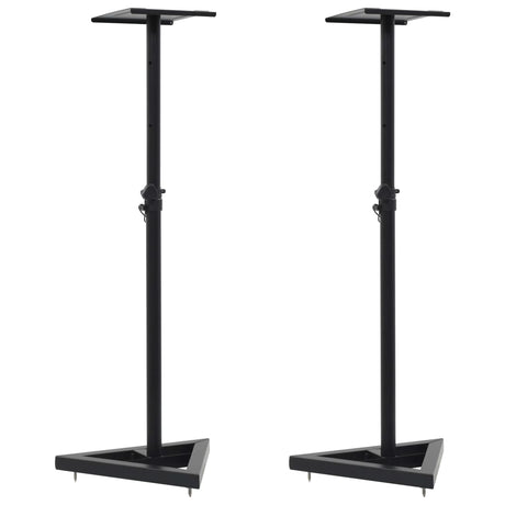 Le haut-parleur du moniteur Vidaxl Stands 2 St Steel noir