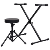 Support de clavier Vidaxl et tabouret noir