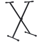 Vidaxl keyboard stand and stool Black