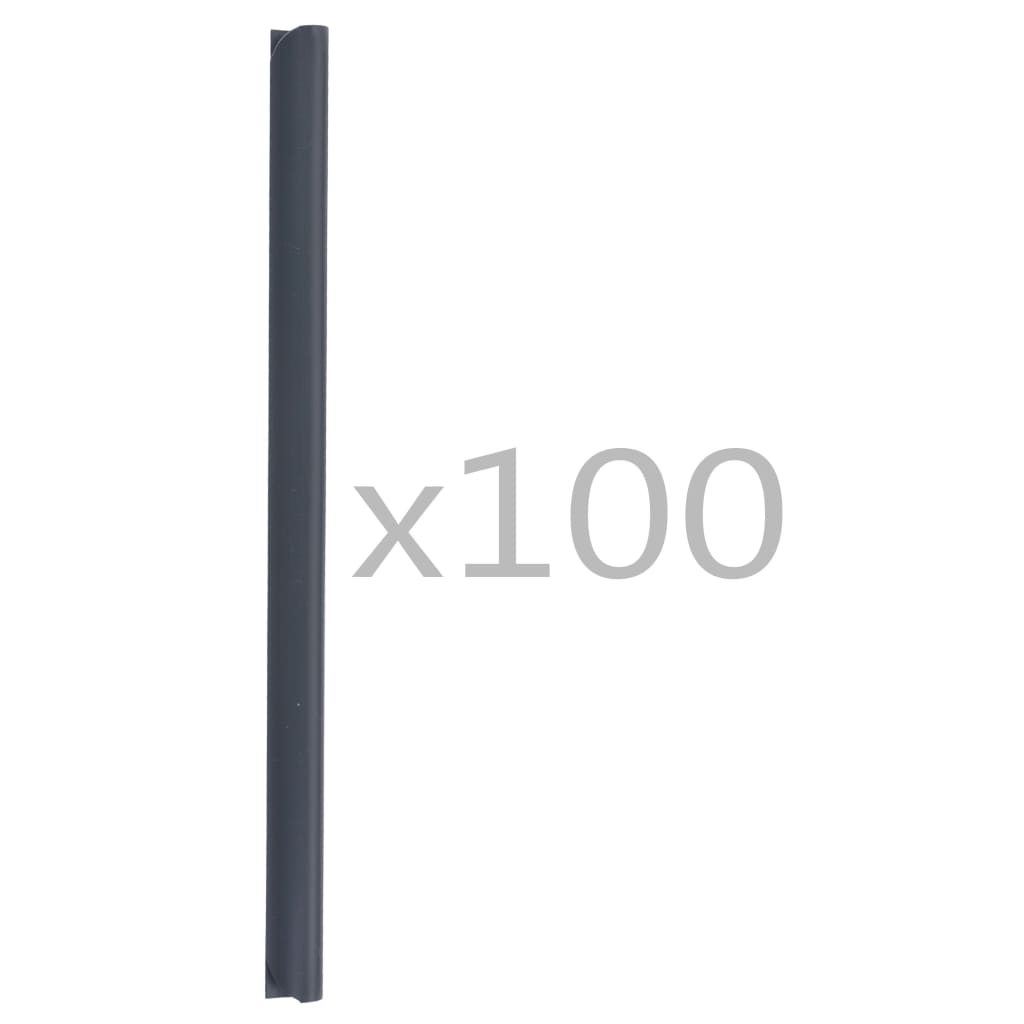 Vidaxl 100 st clôture beroute pvc anthracite