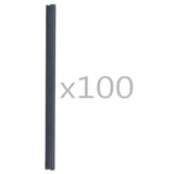 Vidaxl 100 st clôture beroute pvc anthracite