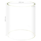 Vidaxl cilinder voor hotdog verwarmer 200x240 mm glas