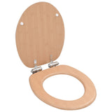 Vidaxl toilet seat with soft-close lid bamboo mdf