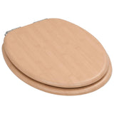 Vidaxl Toilet Siège avec bambou mdf de bambou à couvercle doux