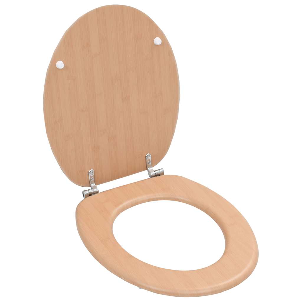 Vidaxl Toilet Siège avec couvercle bambou MDF