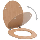 Vidaxl Toilet Siège avec couvercle bambou MDF