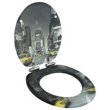 Vidaxl Toilet Seat avec couvercle de fermes à New York MDF