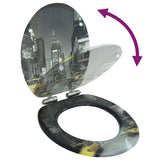 Vidaxl Toilet Seat avec couvercle de fermes à New York MDF