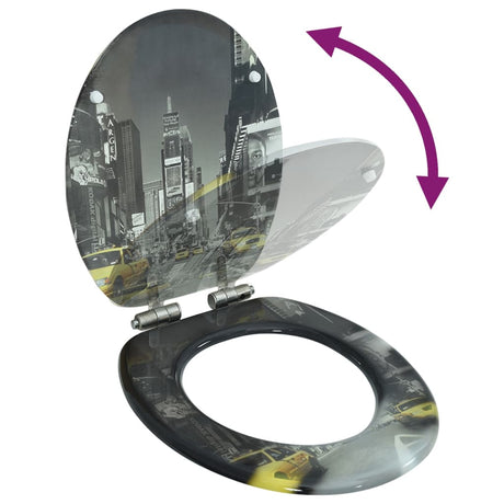 Vidaxl Toilet Seat avec couvercle de fermes à New York MDF