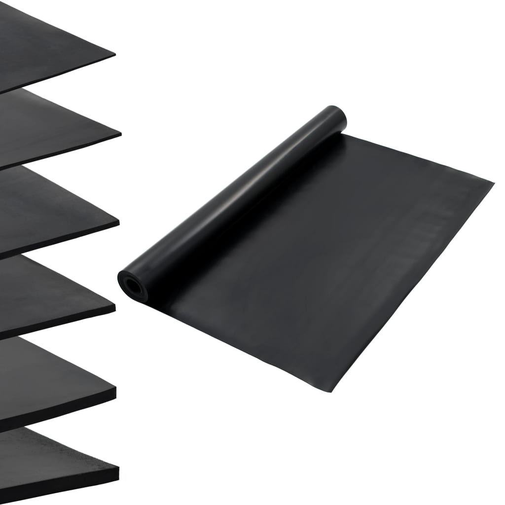 Vidaxxl tapis de sol antidérapant 2 mm lisse 1,2x5 m caoutchouc
