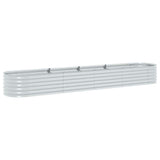 Vidaxx jardinière surélevée 400x80x44 cm acier galvanisé argent