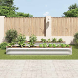 Vidaxx jardinière surélevée 400x80x44 cm acier galvanisé argent