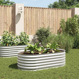 Vidaxl Planter surélevé 160x80x44 cm en acier galvanisé en argent