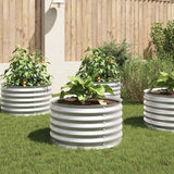 Planteur Vidaxl inséré 80x80x44 cm argent en acier galvanisé