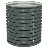 Vidaxl Planter surélevé 80x80x81 cm Gray en acier galvanisé