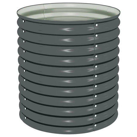 Vidaxl Planter surélevé 80x80x81 cm Gray en acier galvanisé