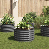 Vidaxx jardinière surélevée 80x80x44 cm acier galvanisé gris