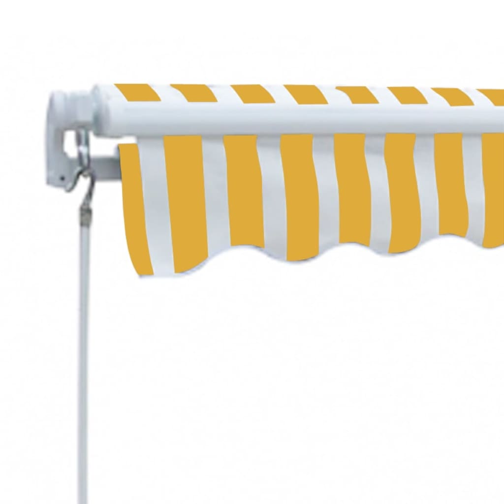 Vidaxl Luifel manually extendable 300 cm yellow white