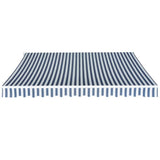 Vidaxl luifel extensible manuellement 350 cm blanc bleu