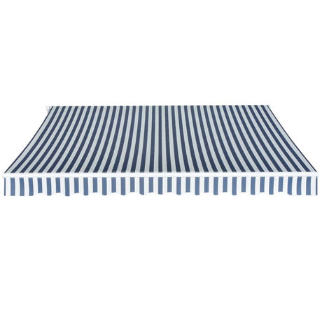 Vidaxl luifel extensible manuellement 350 cm blanc bleu