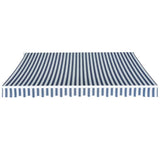 Vidaxl Luifel manually extendable 350 cm blue white