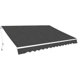 Vidaxl luifel extensible manuellement 350 cm anthracite