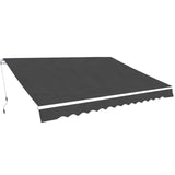 Vidaxl luifel extensible manuellement 450 cm anthracite