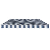 Vidaxl luifel extensible manuellement 400 cm blanc bleu