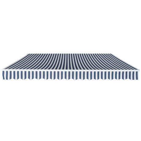 Vidaxl luifel extensible manuellement 400 cm blanc bleu