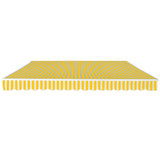 Vidaxl luifel extensible manuellement 400 cm jaune blanc