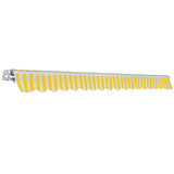 Vidaxl luifel extensible manuellement 400 cm jaune blanc