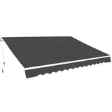 Vidaxl luifel extensible manuellement 400 cm anthracite