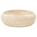 Évier Vidaxl 40x12 cm Crème en marbre