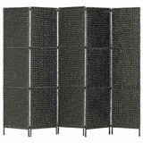 Vidaxl kamerscherm met 5 panelen 193x160 cm waterhyacint zwart