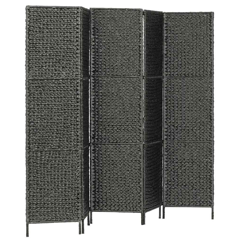 Vidaxl kamerscherm met 5 panelen 193x160 cm waterhyacint zwart
