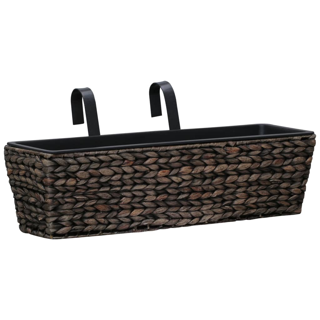 Vidaxl Planters 2 St Waterhyacint Brown