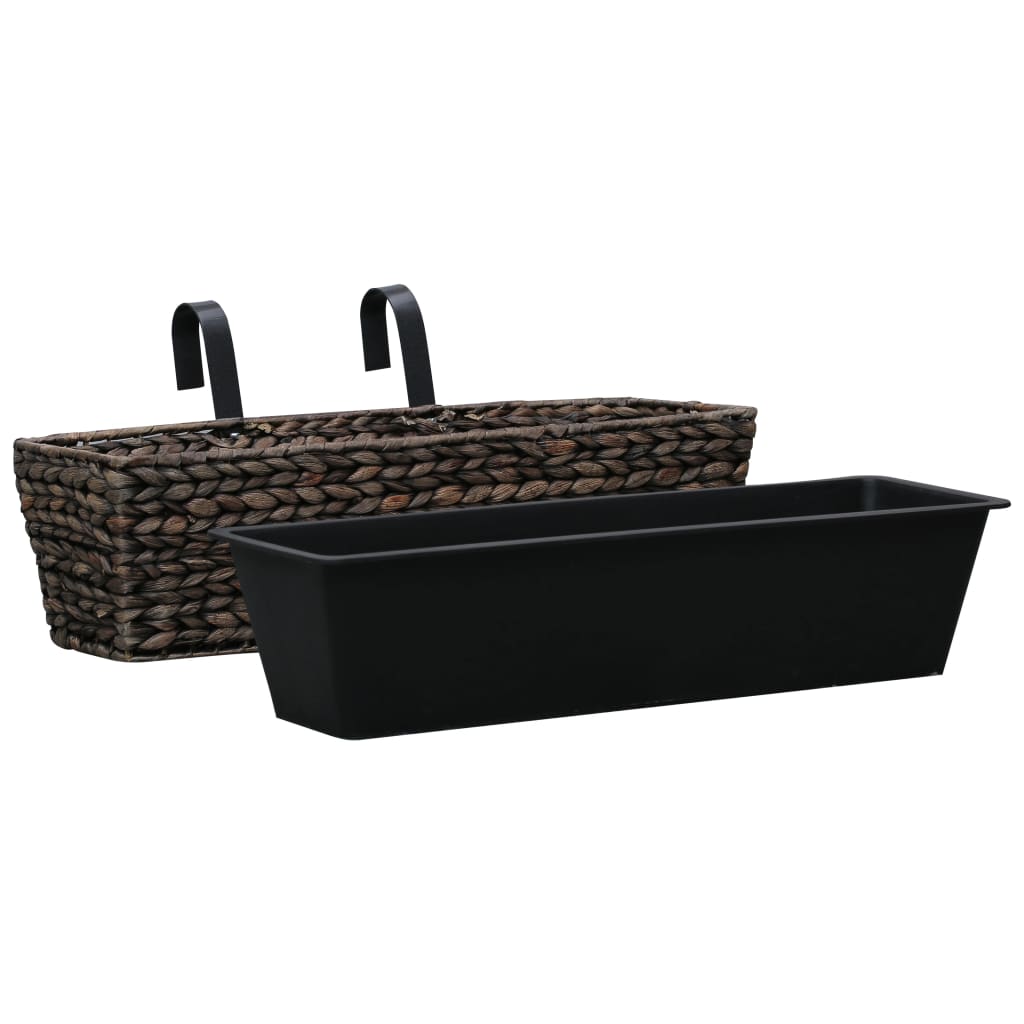 Vidaxl Planters 2 St Waterhyacint Brown