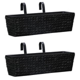 Vidaxl Planters 2 St Waterhyacint Black