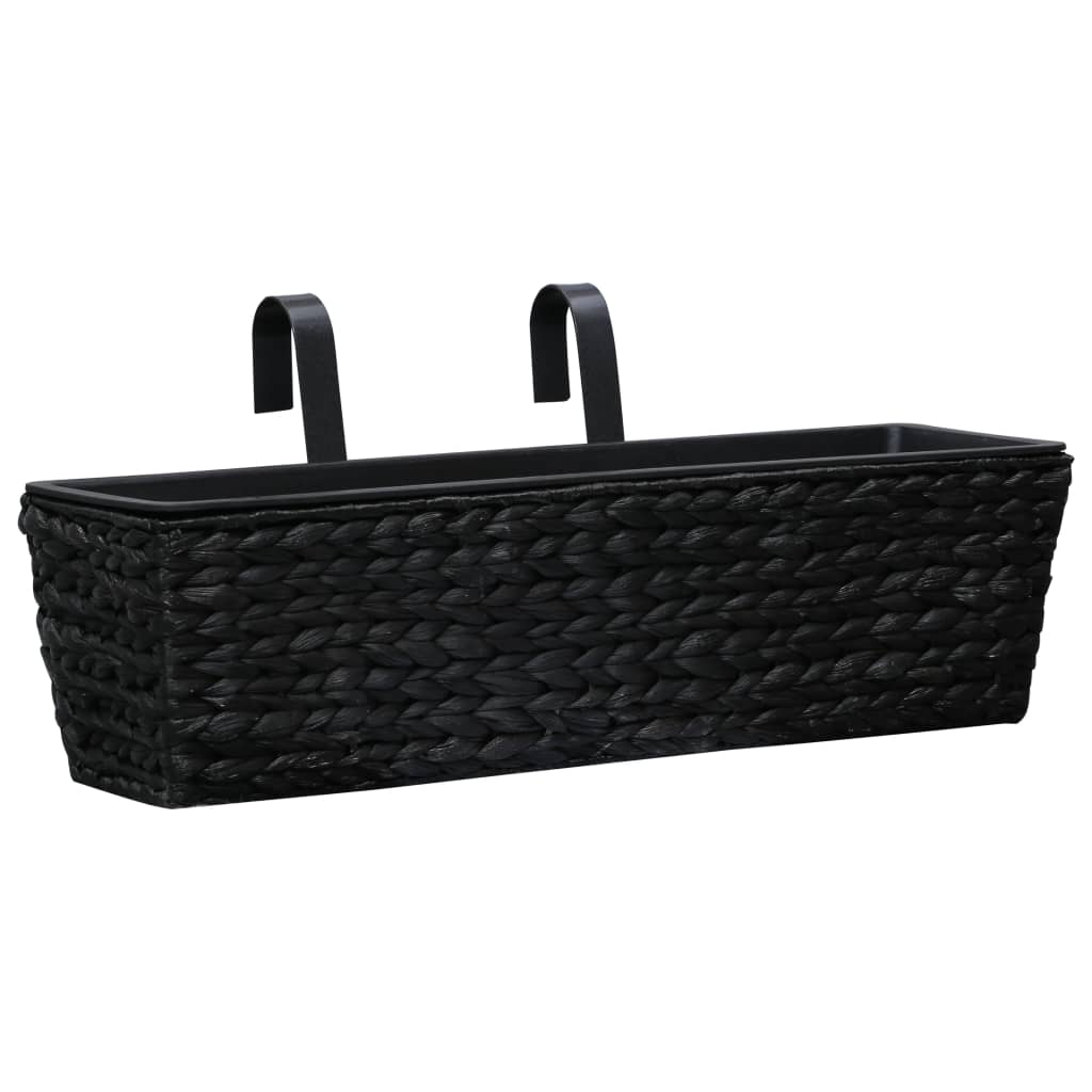 Vidaxl Planters 2 St Waterhyacint Black