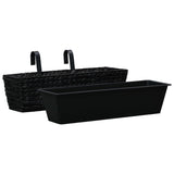 Vidaxl Planters 2 St Waterhyacint Black