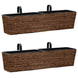Jardinières vidaxl 2 ST Waterhyacint Brown