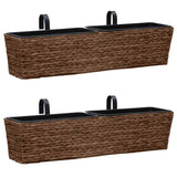 Vidaxl Planters 2 St Waterhyacint Brown