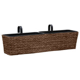 Jardinières vidaxl 2 ST Waterhyacint Brown