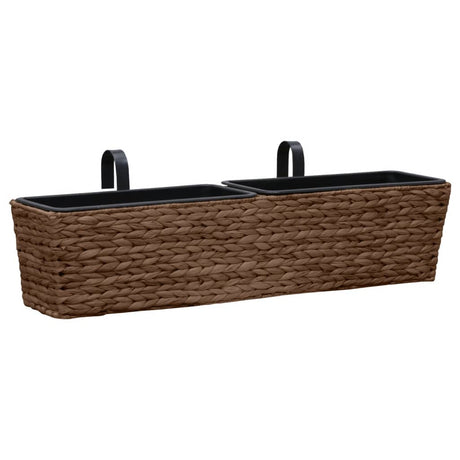 Jardinières vidaxl 2 ST Waterhyacint Brown